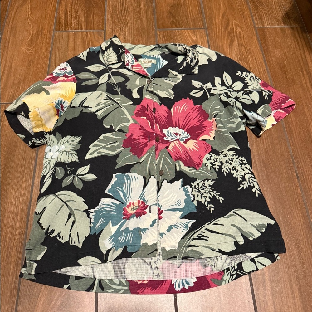 Tommy Bahama Multicolor Floral Silk Shirt